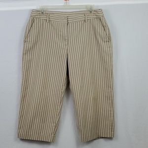 Studio Works/Culottes/Tan Pinstripe/Size 12P (379)